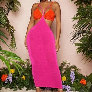 Sizzling Splendor: Colorblock Cutout